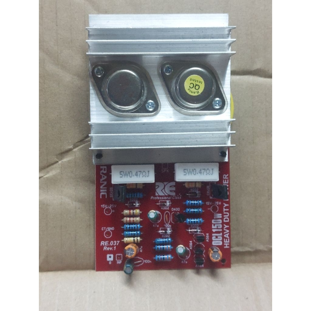 Kit Power Amplifier OCL Mono Jengkol Toshiba 2N3055 MJ2955 Mono 340