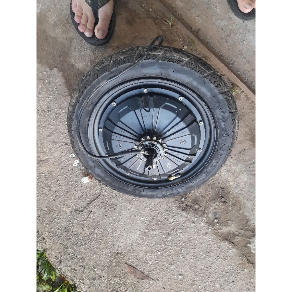 1 set dinamo ban rem tromol dan gear sepeda listrik merk goda 140 D