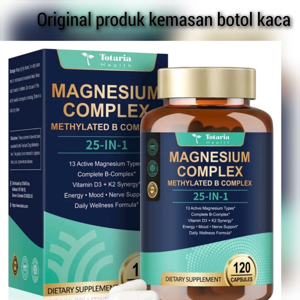 Magnesium complex 13 magnesium type 1 Botol kaca 120 kapsul