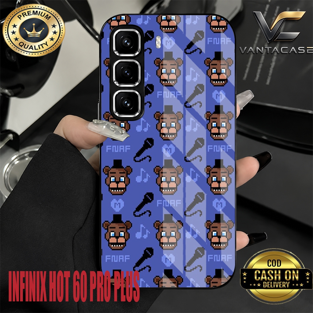 Casing HP  Premium Glossy Hardcase Full Print HD Anti Lecet Anti Pudar Motif Fnaf  Untuk Infinix Hot