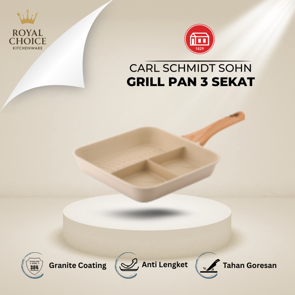 Carl Schmidt Sohn Grill Pan / Egg Pan / Pancake Pan 24 cm × 2.8 cm – Pastel