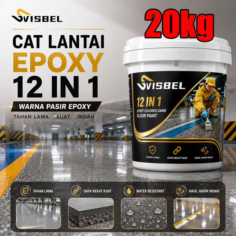 Cat Lantai Epoxy 20KG | Cat Epoxy Lantai Semen Anti Air Tahan Aus Cat Lantai Seperti Keramik untuk G