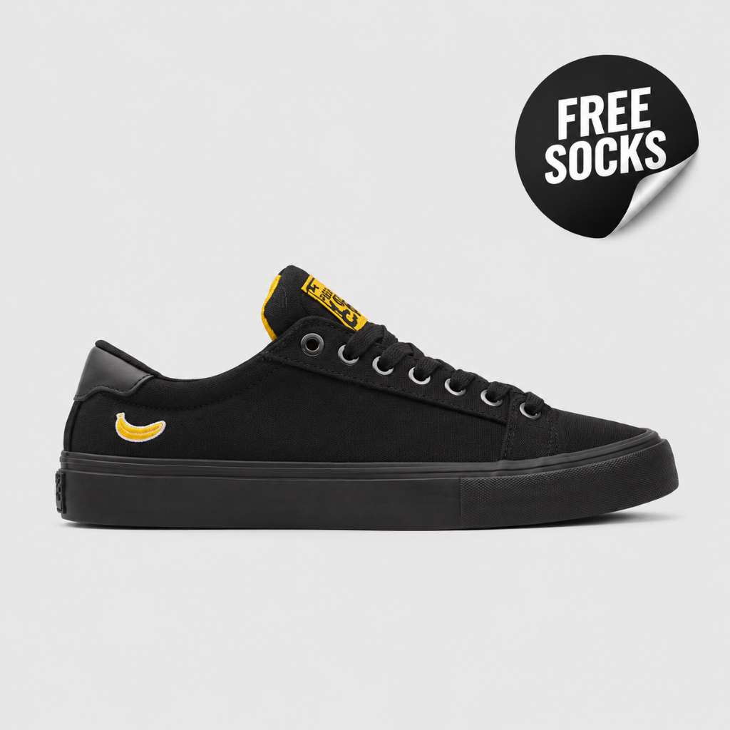 FYC - SLIM CAVEN CLASSIC ALL BLACK  | Sepatu Best Seller | Sepatu lokal pria dan wanita