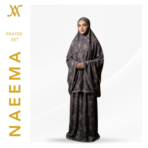 Aldiva - Naeema Prayer Set - Mukena Premium - Mukena Dewasa - Mukena Motif - Prayer Set Elegant