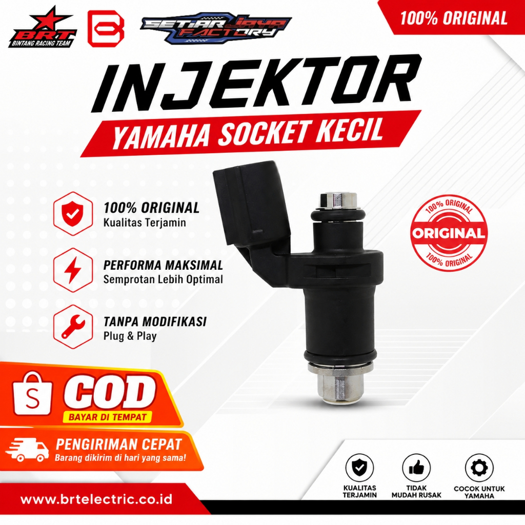 RACING INJECTOR BRT YAMAHA SOCKET KECIL MX KING OLD NVL NVA XABRE MIO J NMAX VIXION OLD 150CC 180CC 