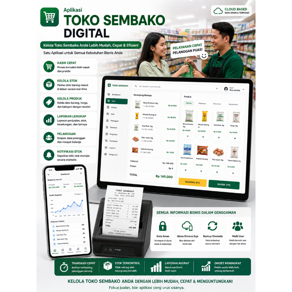 SistemKu POS Retail - Software Kasir Toko Sembako & Agen Grosir Anti Bocor Stok