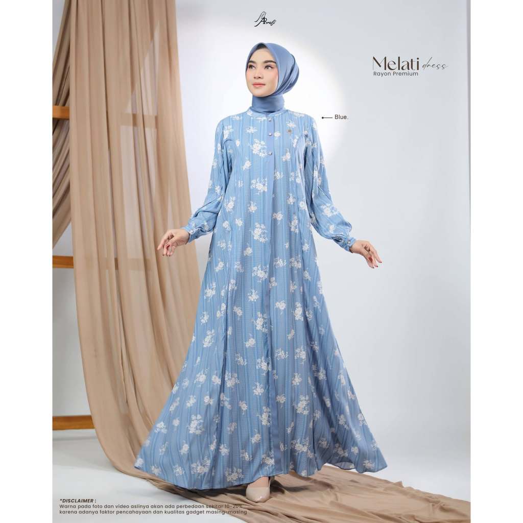 MELATI DRESS. GAMIS ARRAFI. DRESS ARRAFI. GAMIS ARRAFI 2026. GAMIS BAHAN RAYON premium