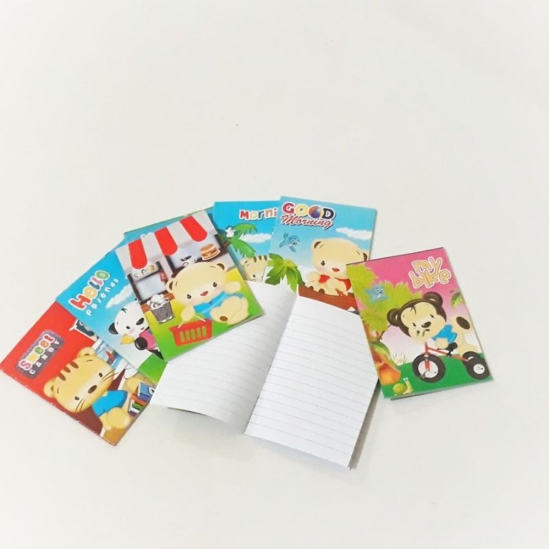 Buku Notes Buku Tulis Mini Bergaris A6/A7 100 Lembar