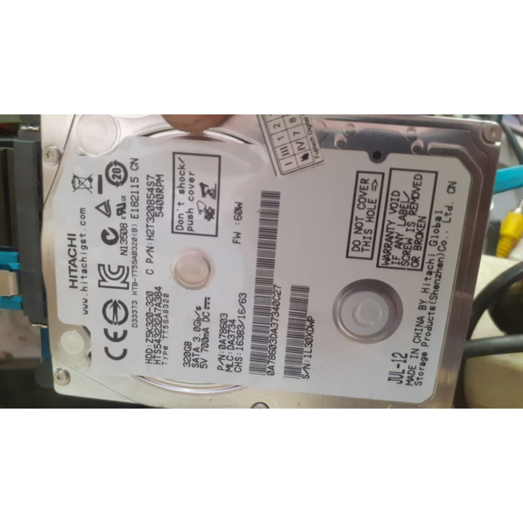 hardisk merk wd 320 gb