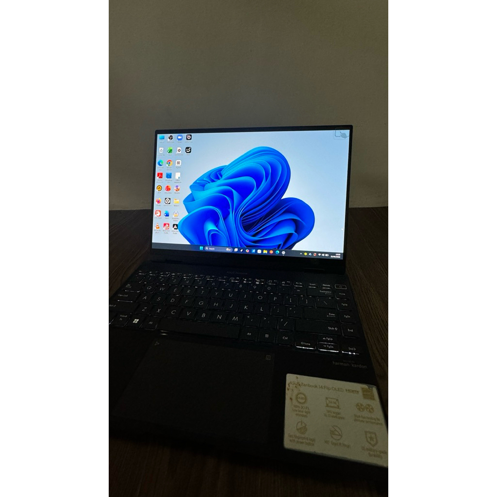 Laptop asus zenbook 14 flip oled 16gb/512gb un5401q