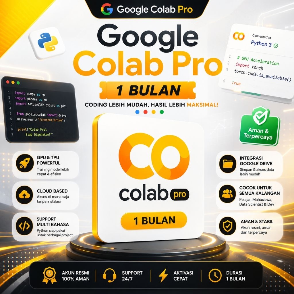 Colab Pro 1 Bulan Full