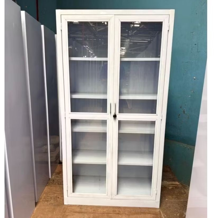 Lemari instrumen 2 pintu besi / lemari alkes / lemari besi kaca / lemari obat