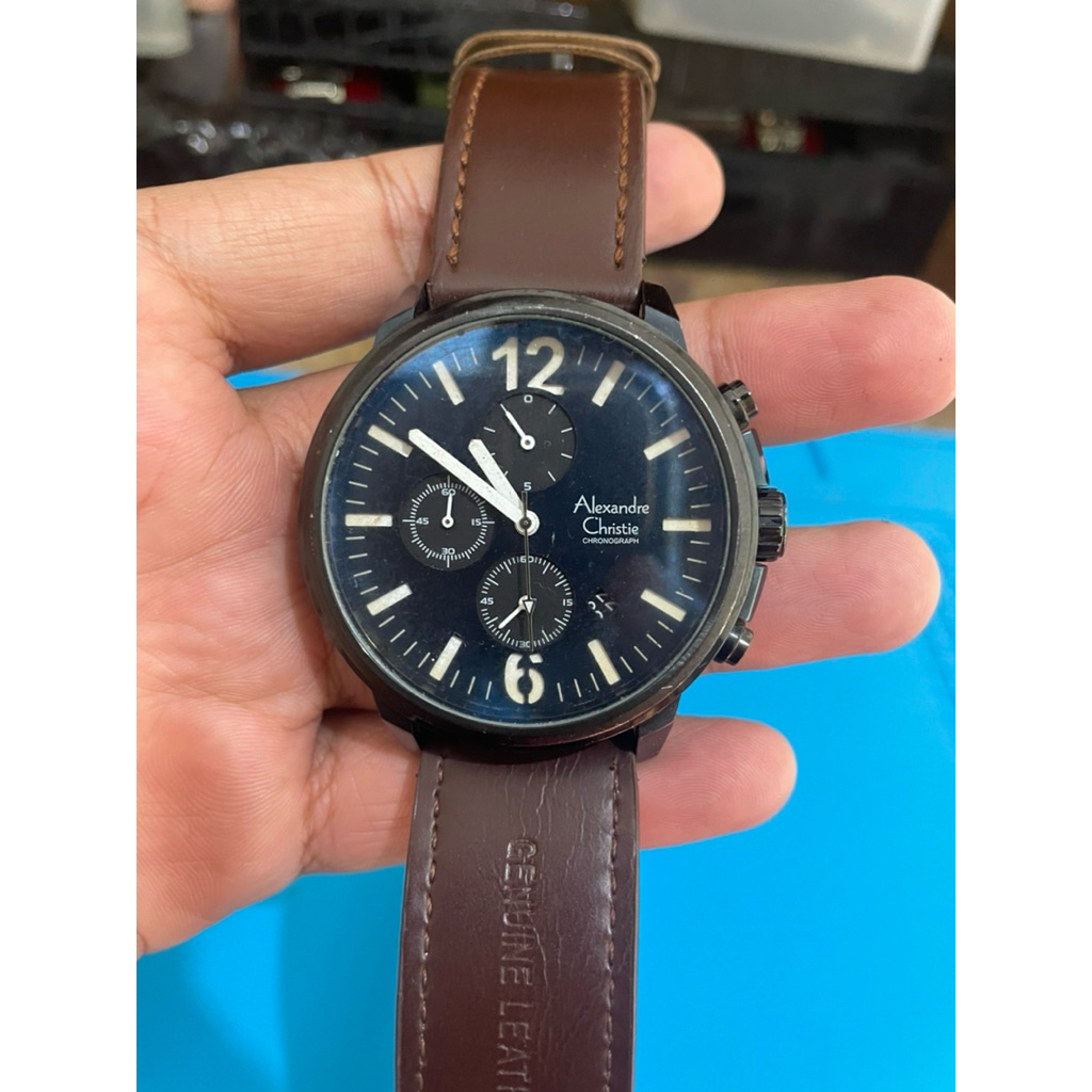 jam tangan Alexandre Christie chrono bekas original