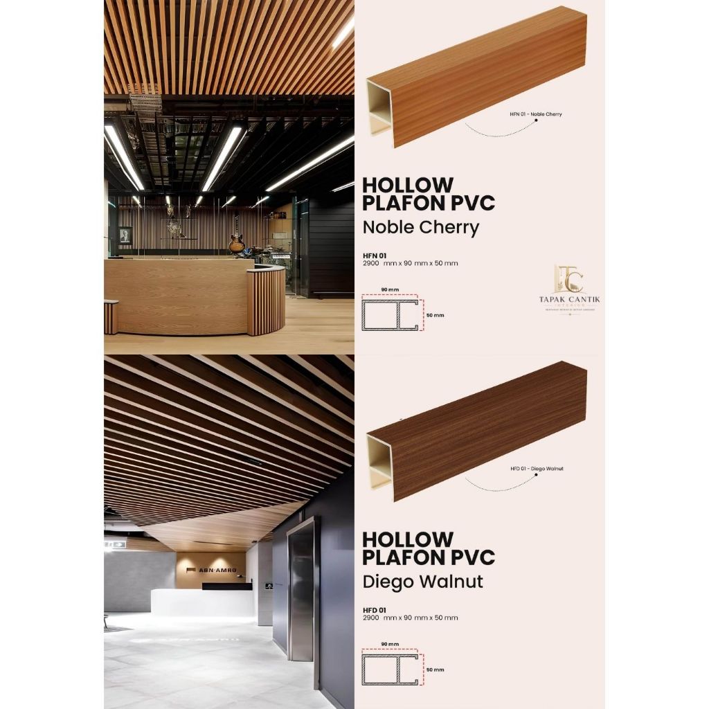 Hollow Pvc plafon - Panjang 2,9 m - Acc Plafon