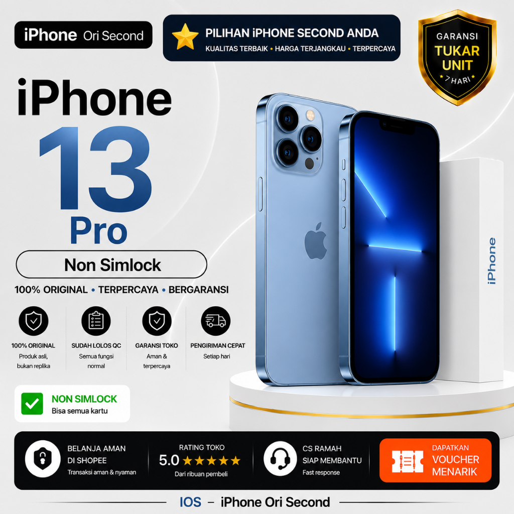 BEST IP 13 PRO 512GB 256GB 128GB Second/ALL SIM / Bekas 100% ORI/ Kondisi Mulus NORMAL NO Minus