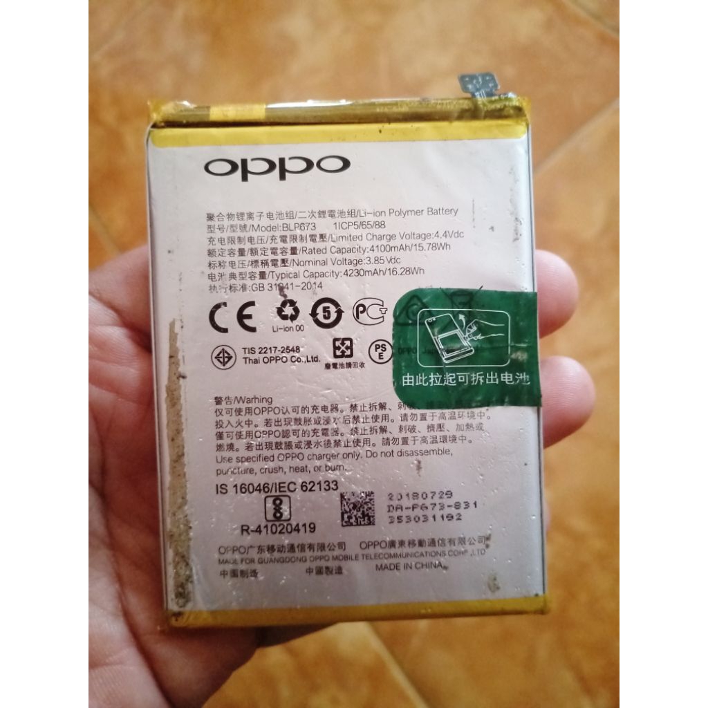 Baterai Oppo A3s
