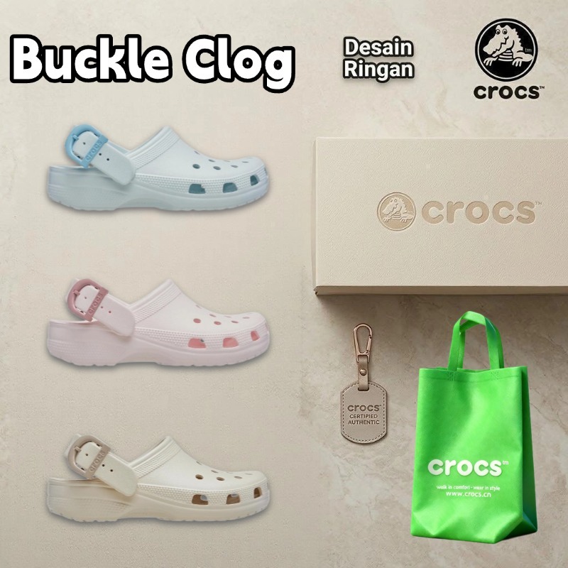 100% ORI Crocs Classic Buckle Unisex Clog,Sandal Crocs Pria dan Wanita,Crocs classic clog