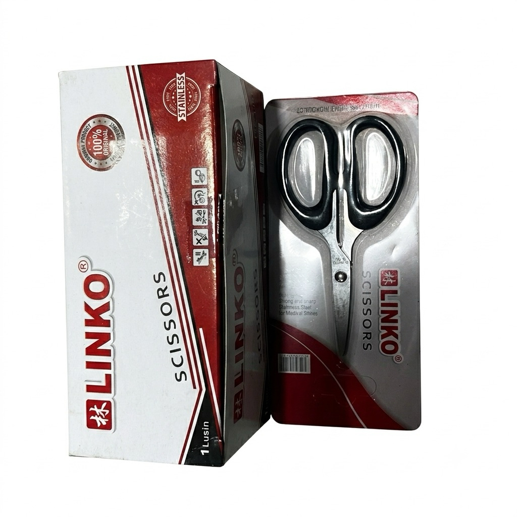 Gunting Linko 145 Stainless Steel Tajam Ukuran Kecil 1 Lusin Isi 12 Pcs Grosir
