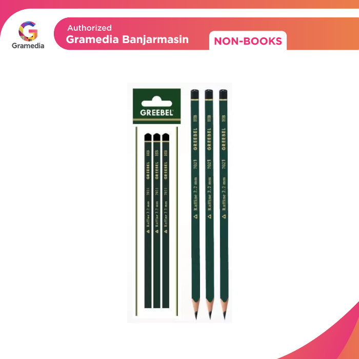 Gramedia Banjarmasin - Greebel Pensil Tulis Kayu Hb (7021 3PCS/SET) Pensil Gambar Pensil Tulis Ujian