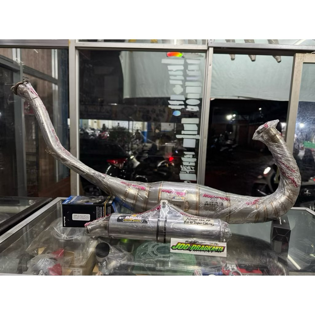 KNALPOT AHAU1 AHAU ONE NINJA R SS RR NEW RR OLD STAINLIS TYPE SUPER COBRA LEHER CACING PERUT 41 STIN