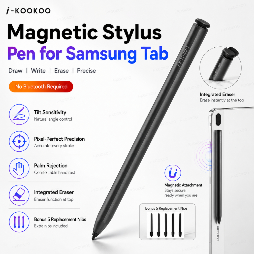 i-kookoo S Pen Samsung,EMR Tech Stylus Pen Samsung Galaxy Tab S9 FE+,S Pen Samsung for Galaxy Tab S7