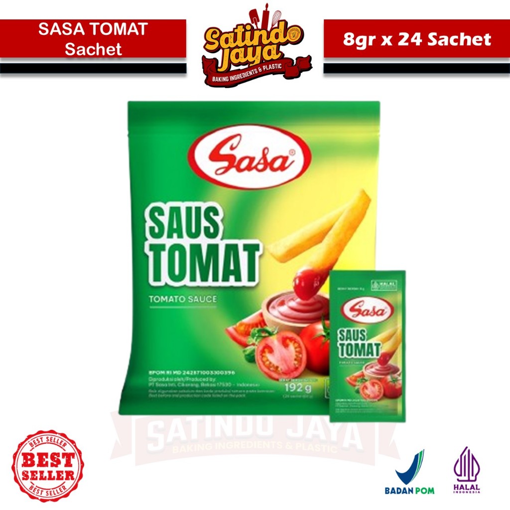 SASA SAUS TOMAT Sachet 8gr x 24 Sachet - SASA Tomat Sachet Asli