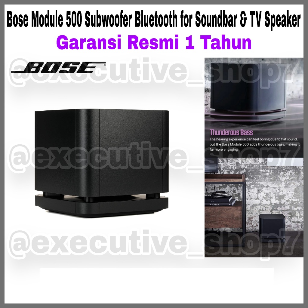 Bose Module 500 Subwoofer Bluetooth for Soundbar & TV Speaker - Garansi Resmi 1 Tahun