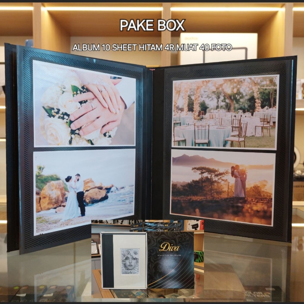 NEW PAKE BOX ALBUM FOTO 6R/4R DOUBLE MUAT 40 FOTO 4R  Album foto Polaroid magnetic  2R 4R 6R Album f