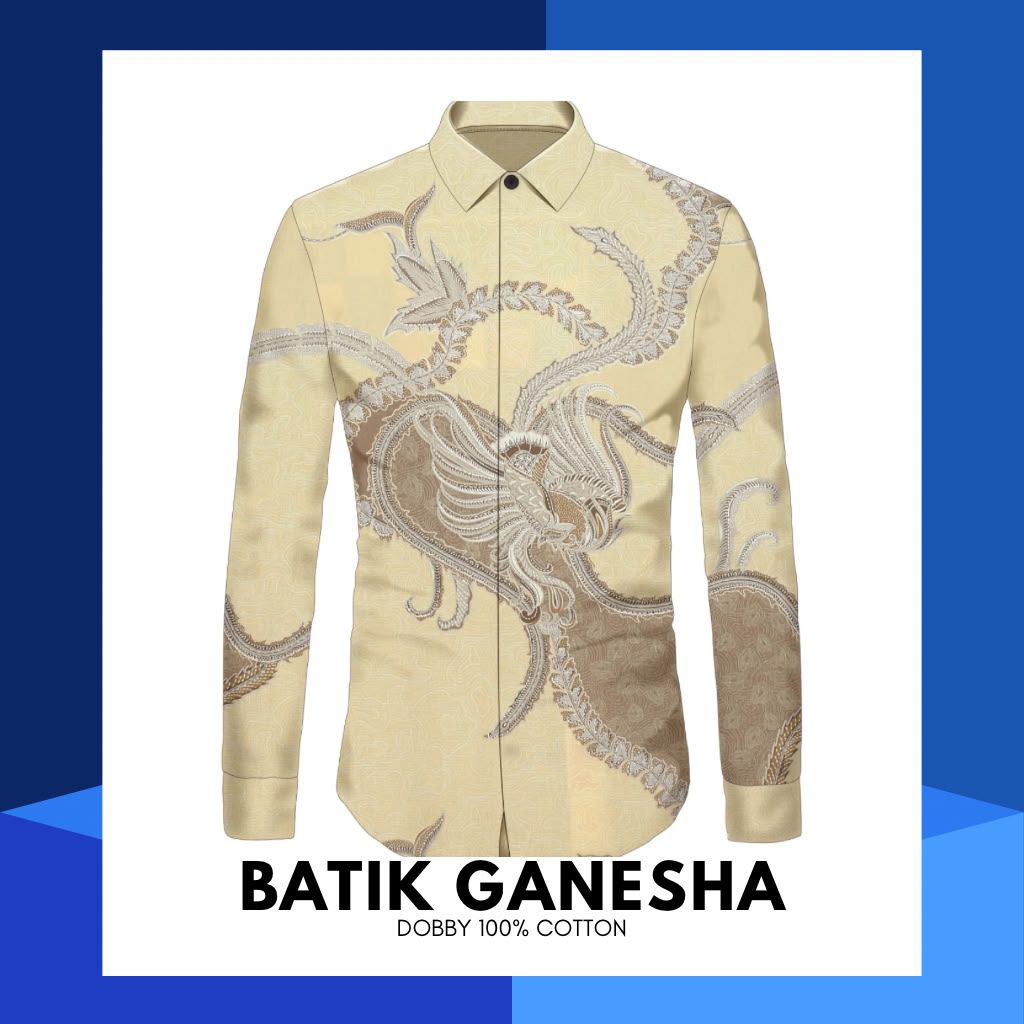 Bahan batik Ganesha pola | bahan batik bagus | batik dobby ganesha
