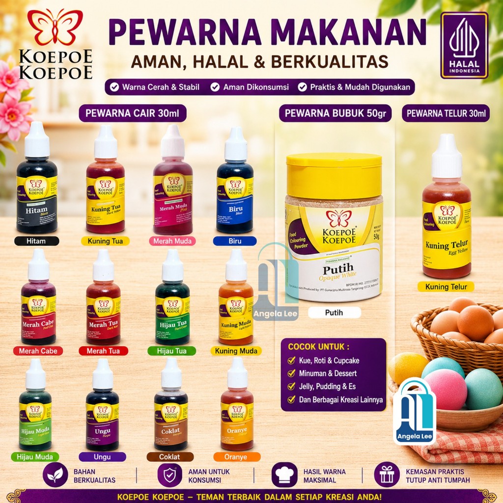 Koepoe Koepoe Pewarna Makanan Cair 30ml Food Grade Food Coloring Baking Kue Minuman Dessert