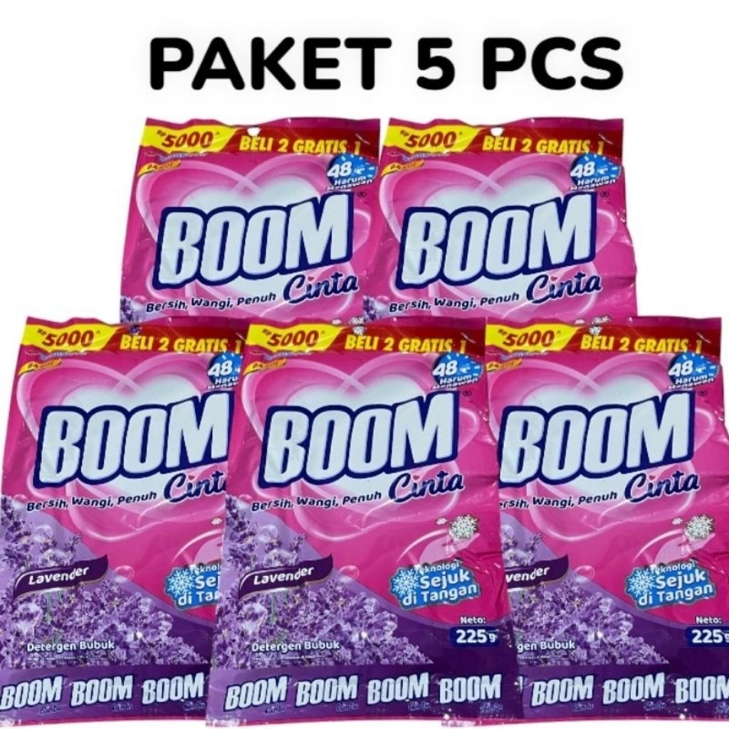 [MT] dapat 5 pcs Boom 5000 Deterjen Bubuk 260g - Boom Deterjen