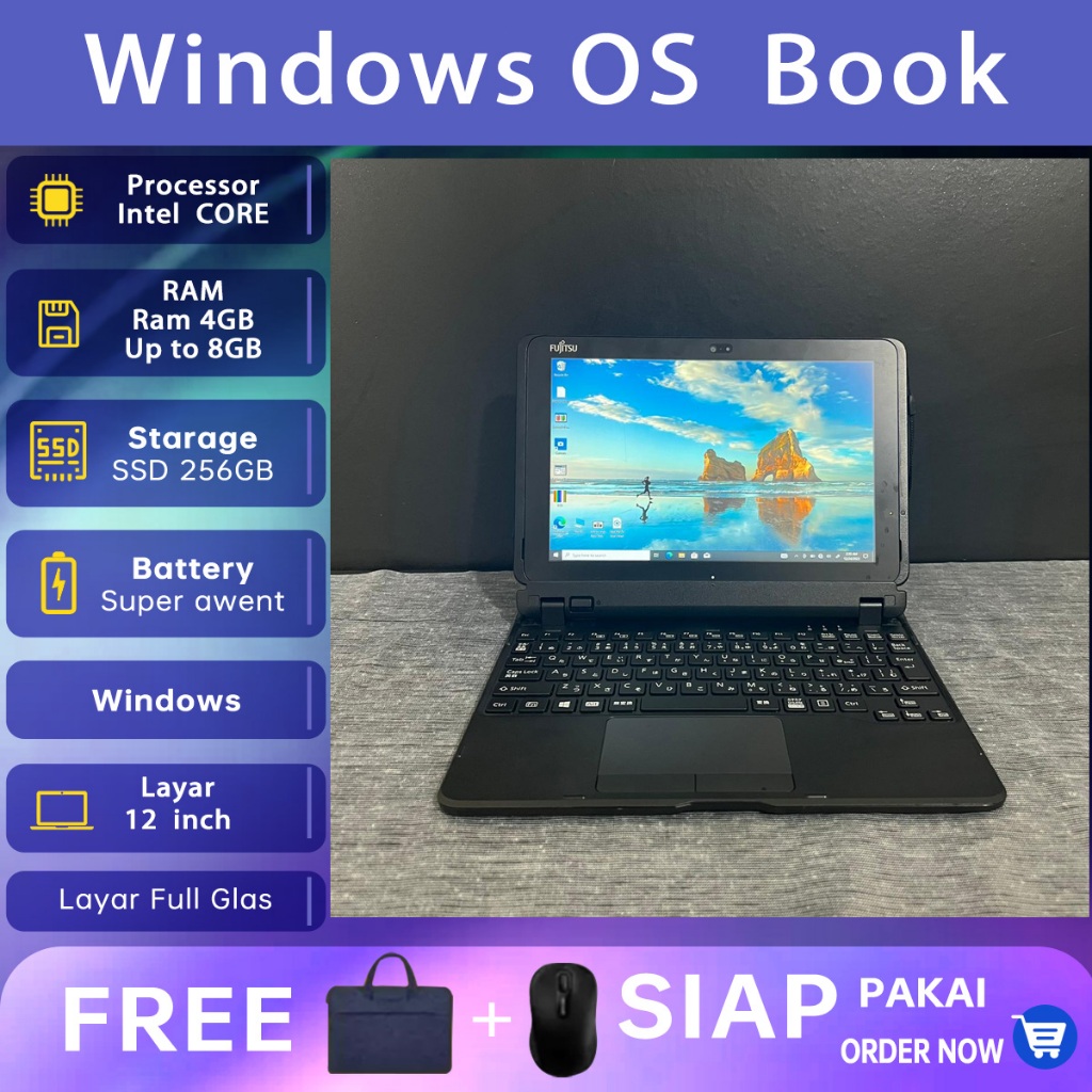 Laptop Fujitsu    Q665 R727 Q55S  Touchscreen Tablet PC Hibrida 2-in-1 13.3" 11.6'' 10.1'' Layar sen
