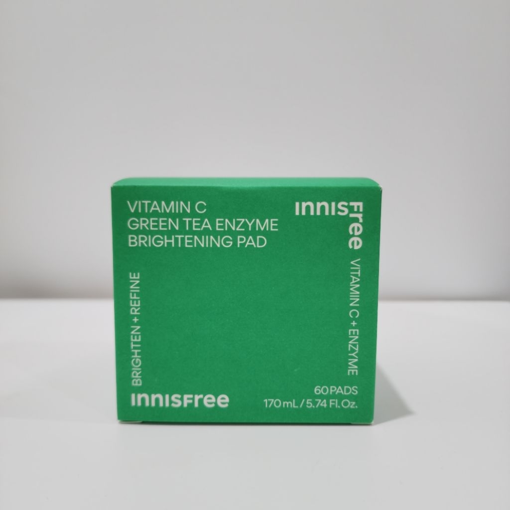 Innisfree Vitamin C Green Tea Enzyme Brightening Pad 170ml 60Sheets / Toner Masker Wajah