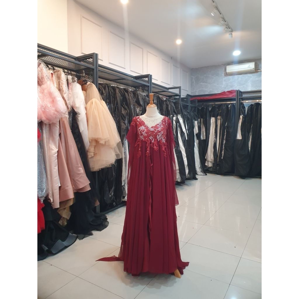 Gaun Baju hamil baju foto maternity marron
