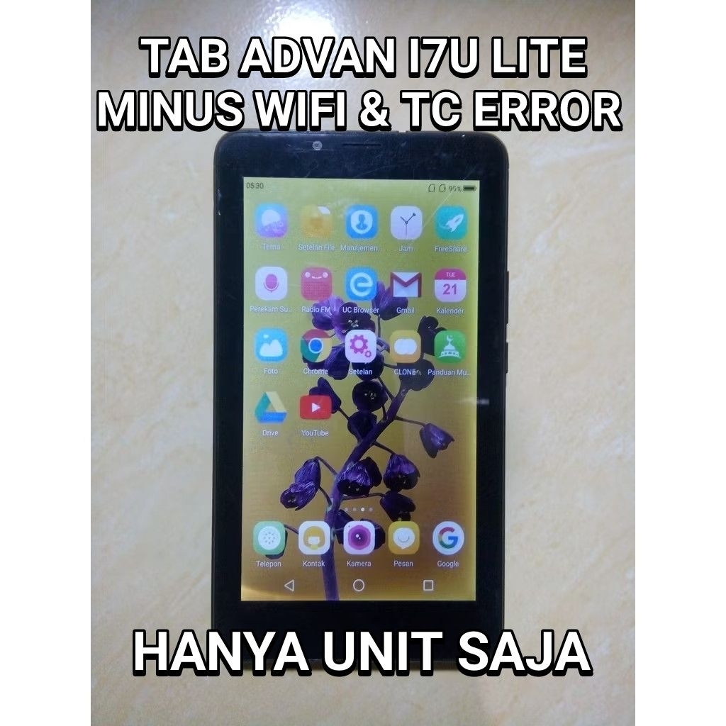 TAB ADVAN I7U LITE RAM 2GB ORIGINAL - MINUS WIFI DAN TC - HANYA UNIT