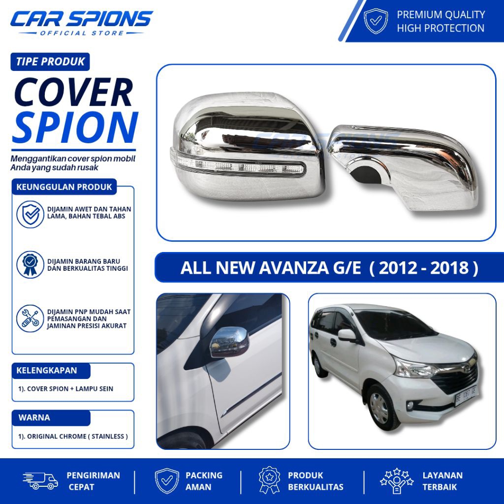 Cover Spion All New Avanza Tahun 2012 2013 2014 2015 2016 2017 2018 Type G Dan E