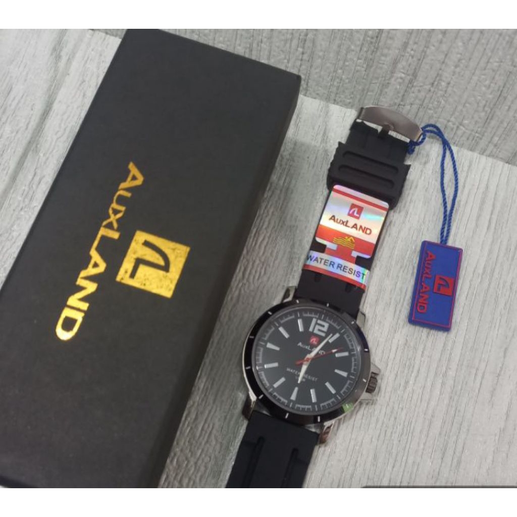 Jam tangan Auxland pria tali rubber model sport Bisa COD