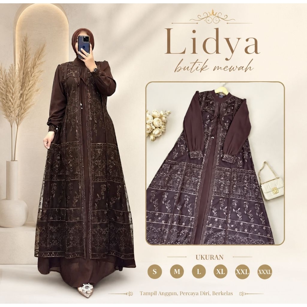 Gamis Mahogany Virall 2026 Dress Pesta Mewah Elegan Gamis Besseller Di Aqilla Butik
