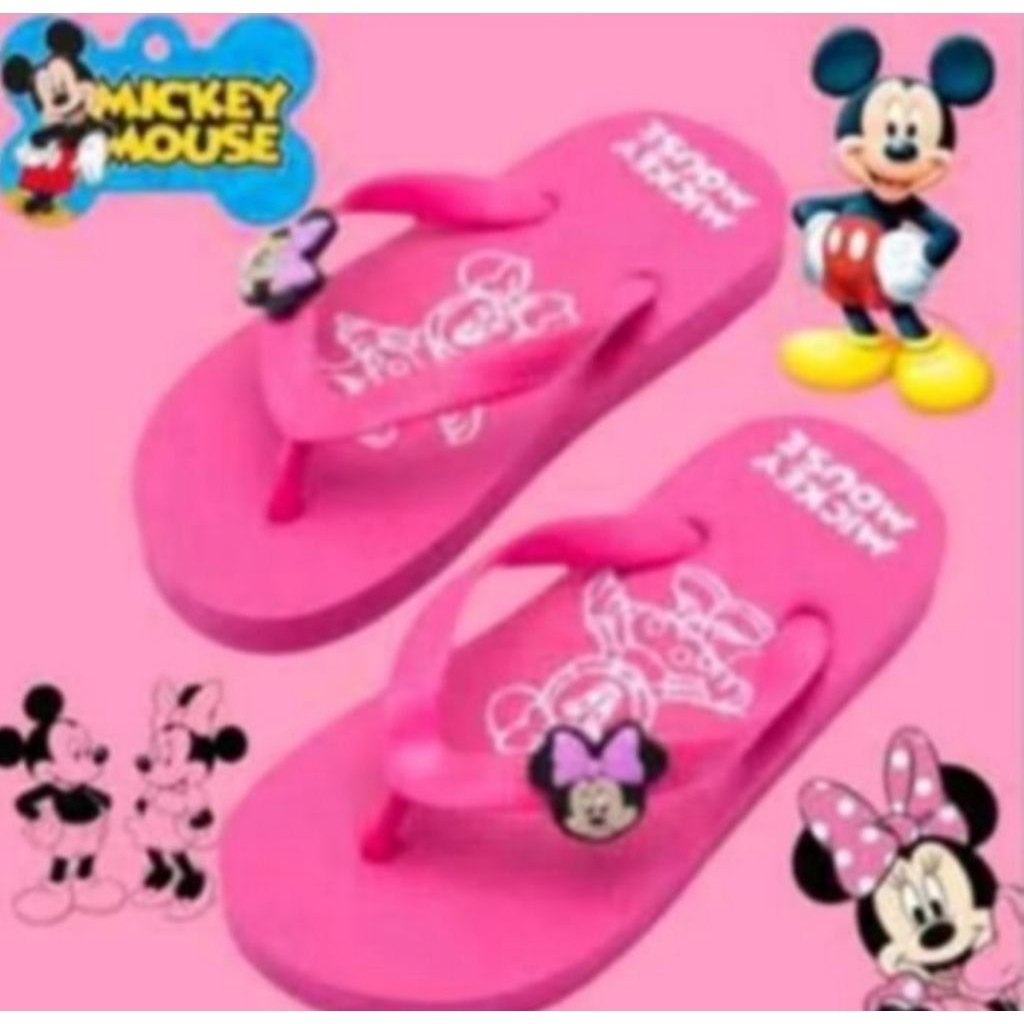 Sandal Jepit Karakter Mickey Mouse Murah Kodian isi(20PCS)