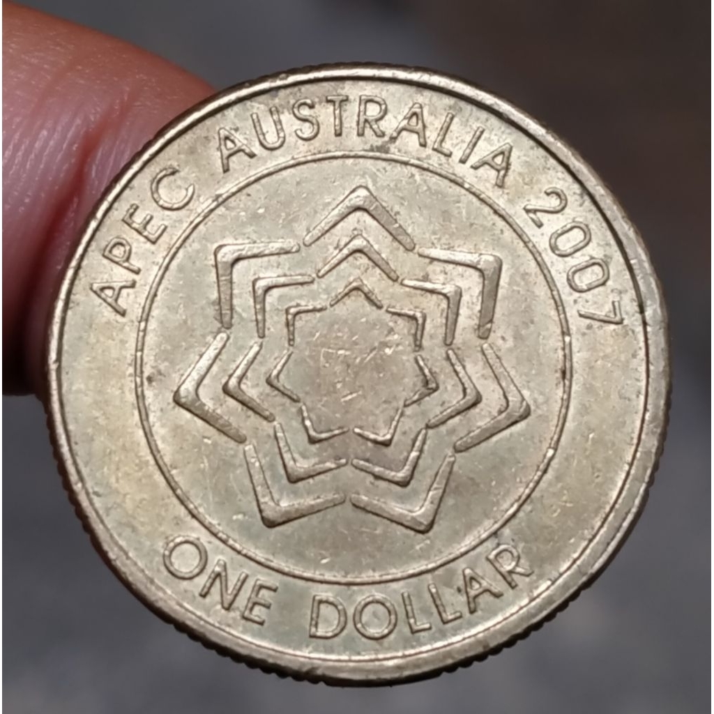 Koin Kuno Australia 1 Dollar Comemmorative / Peringatan APEC 2007