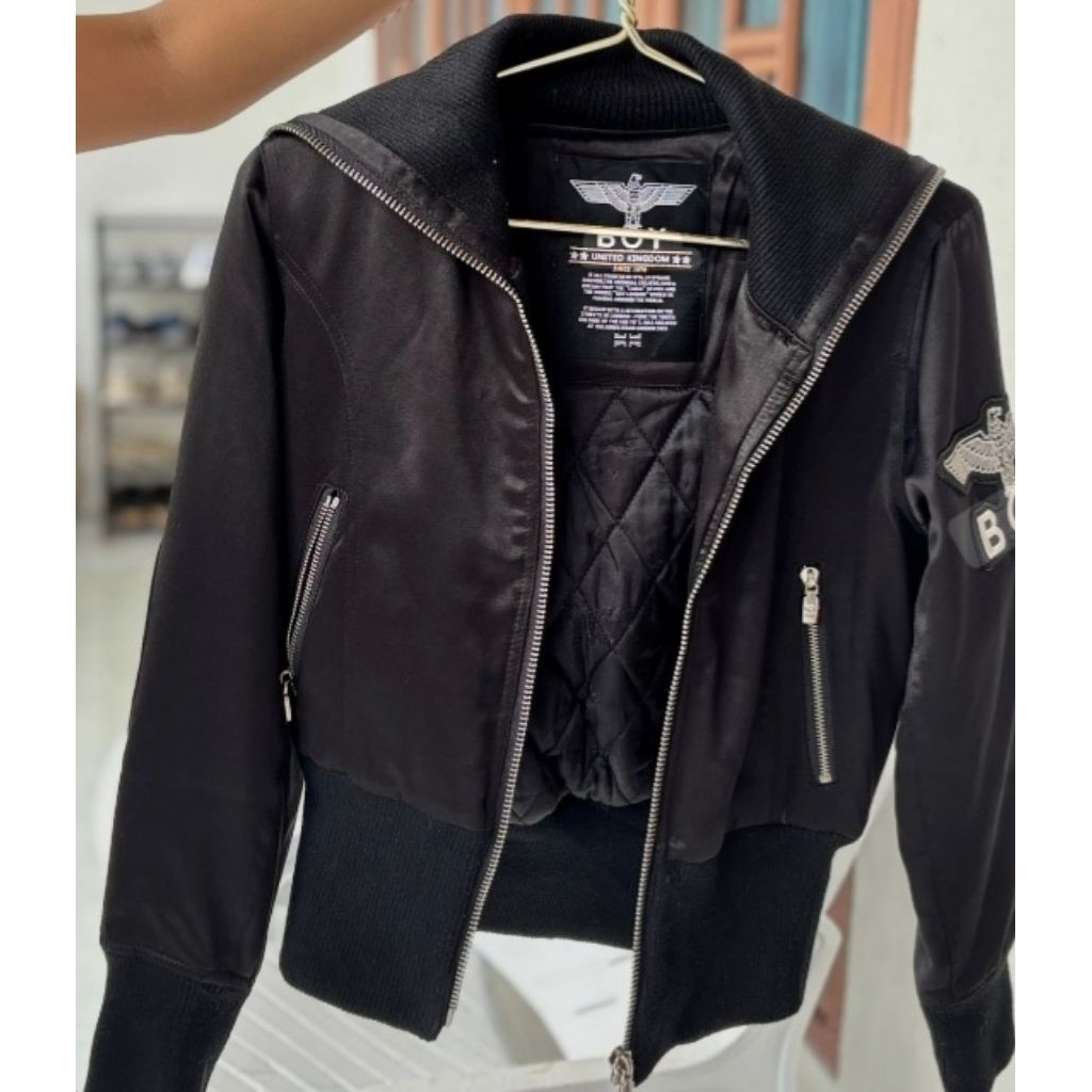 Black Bomber Jacket Boy London