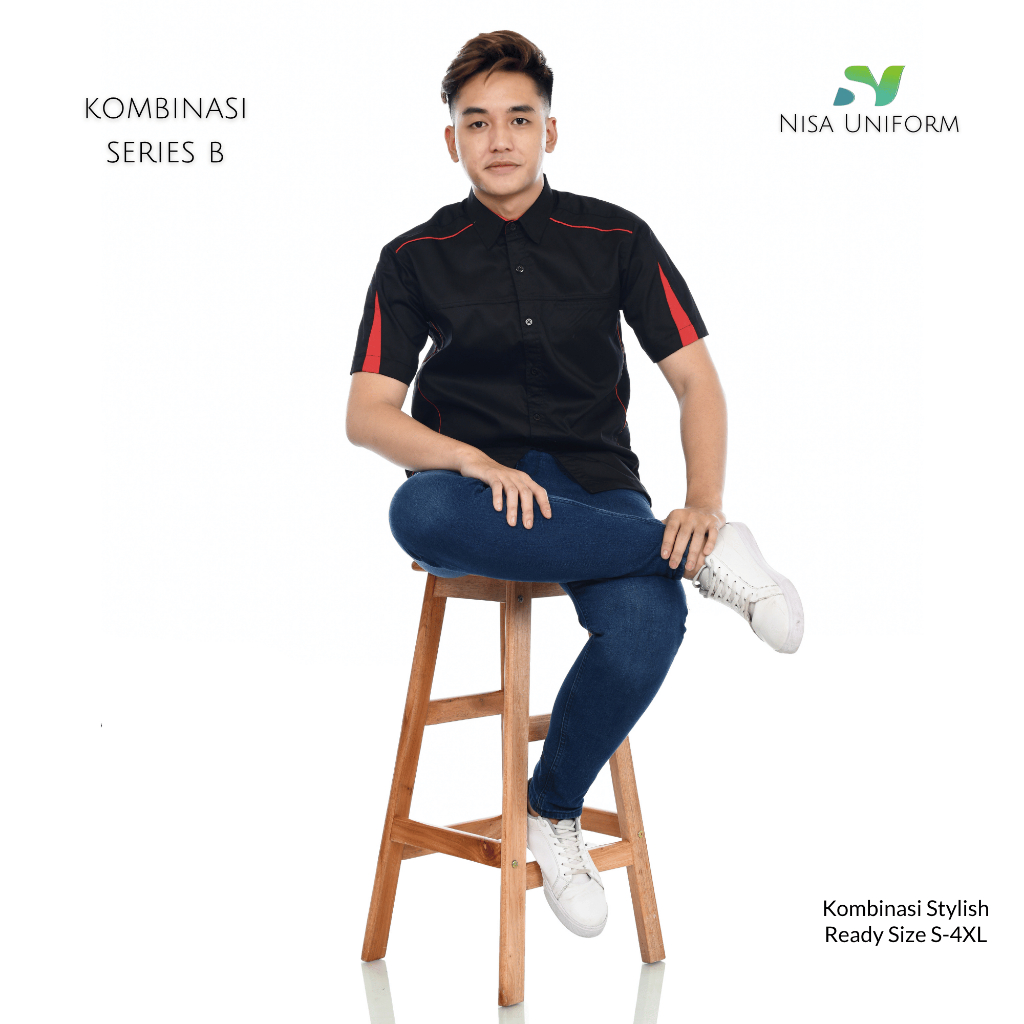 Custom baju kerja/baju kerja tambah bordir/baju restoran/seragam komunitas/kemeja karyawan kantor