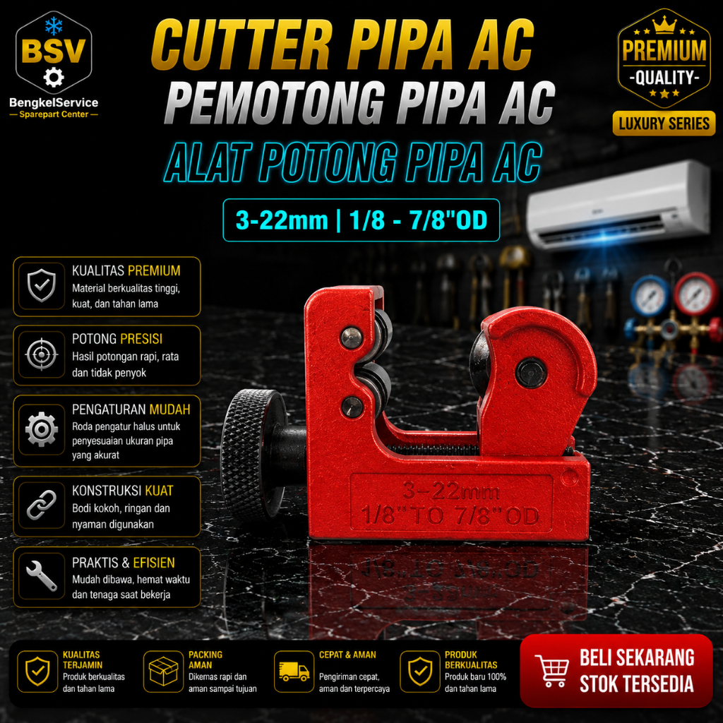 Cutter kater Potong Pemotong Pipa AC|Cutter Pipa AC|Tube Cutter Kater Pipa AC