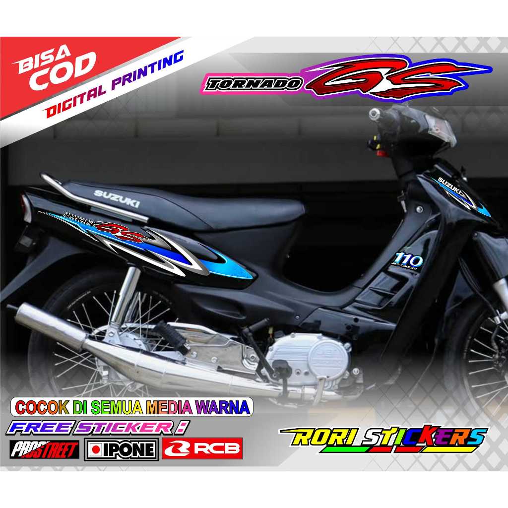STRIPING VARIASI SUZUKI TORNADO GS / STICKER LIST VARIASI MOTOR TORNADO GS
