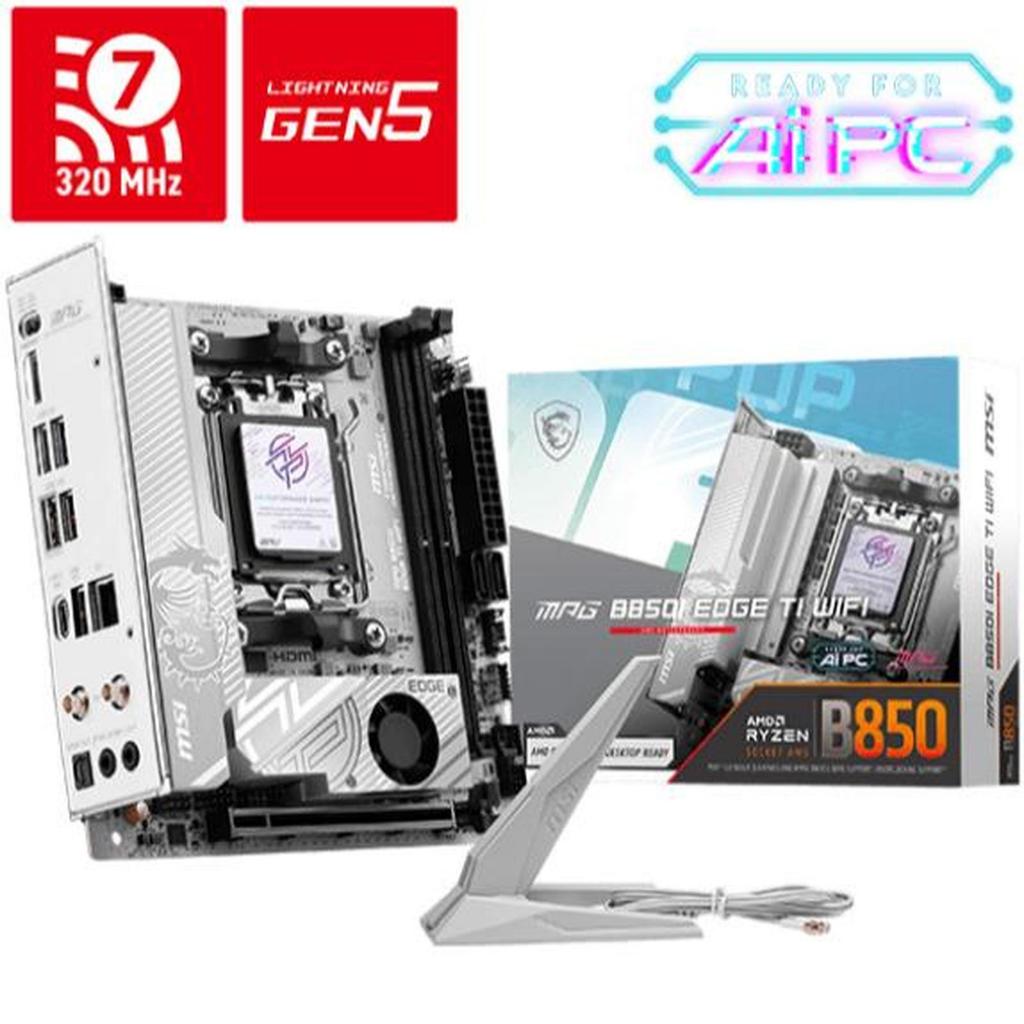 MOTHERBOARD MSI MPG B850I EDGE TI WIFI | MOBO AMD AM5 B850 DDR5 WIFI7 Mini ITX