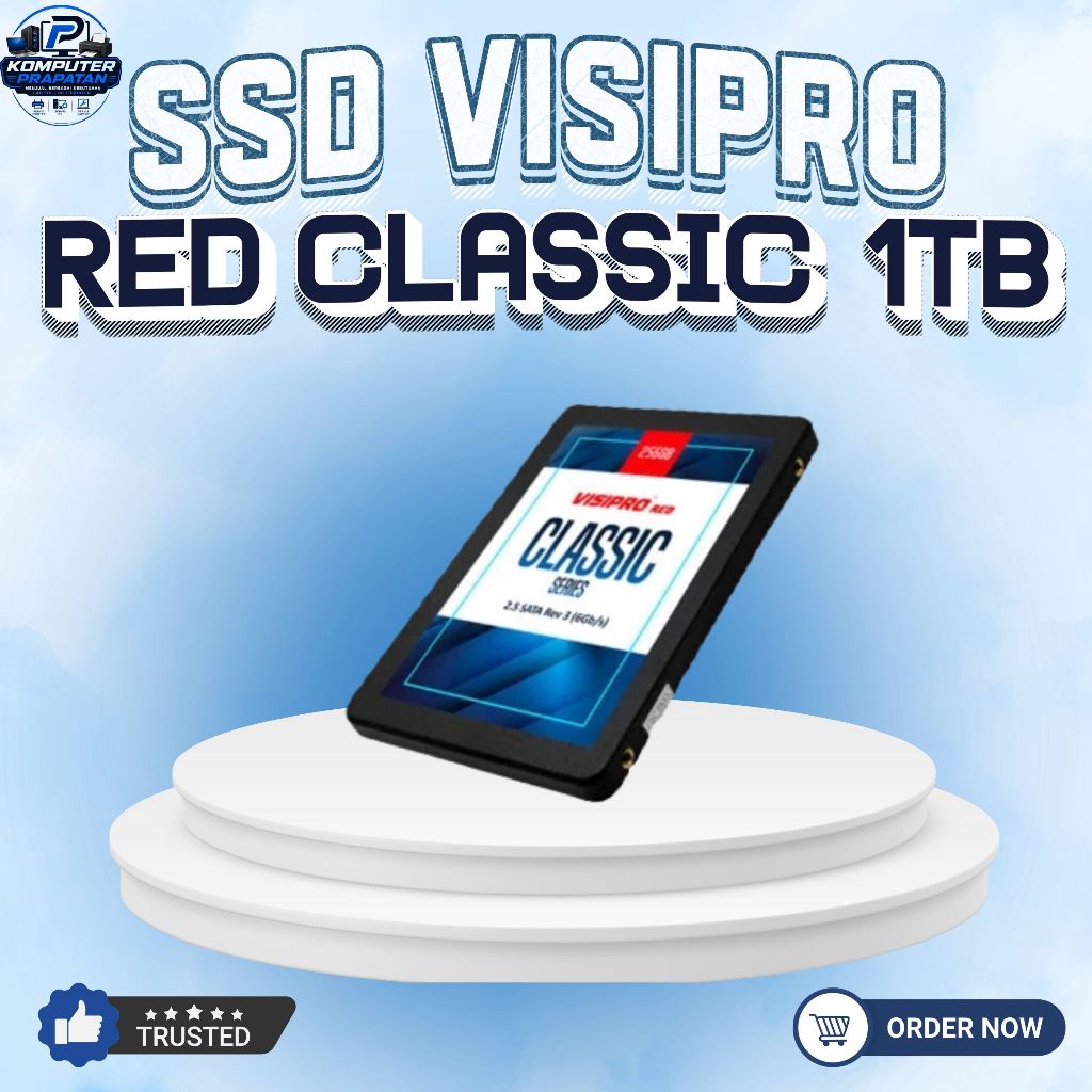 SSD VISIPRO RED Classic 256GB / 1TB SATA III 2.5 Inch Internal SSD High Speed untuk Laptop PC Komput