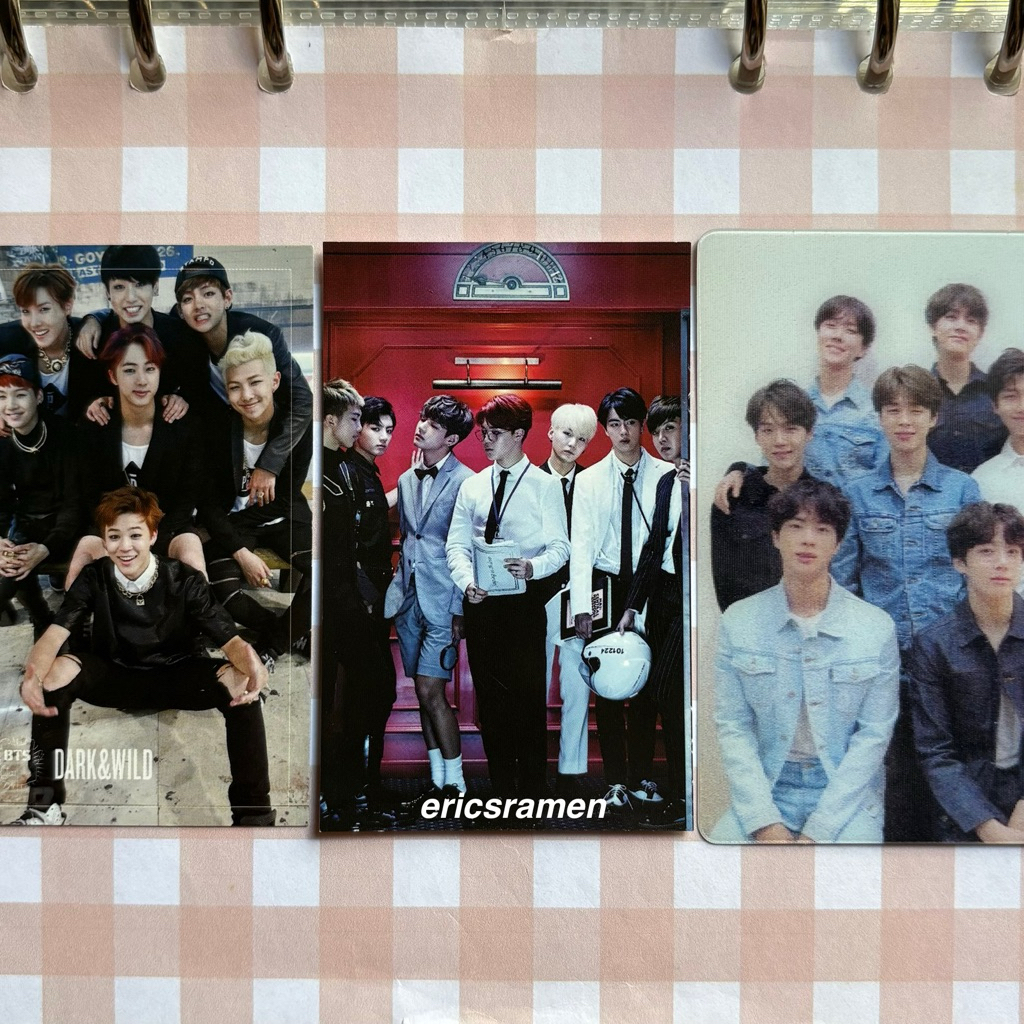 (take all) bts ot7 group pc photocard dope limited yf dark n wild lenticular lenti ly love yourself 