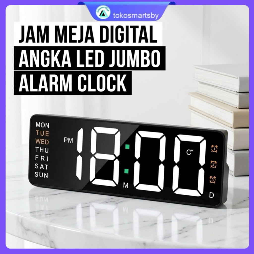 Jam Digital LED MINI / Smart Clock / Alarm Clock Weker Timer Countdown Smart Watch Suhu Kalender / J