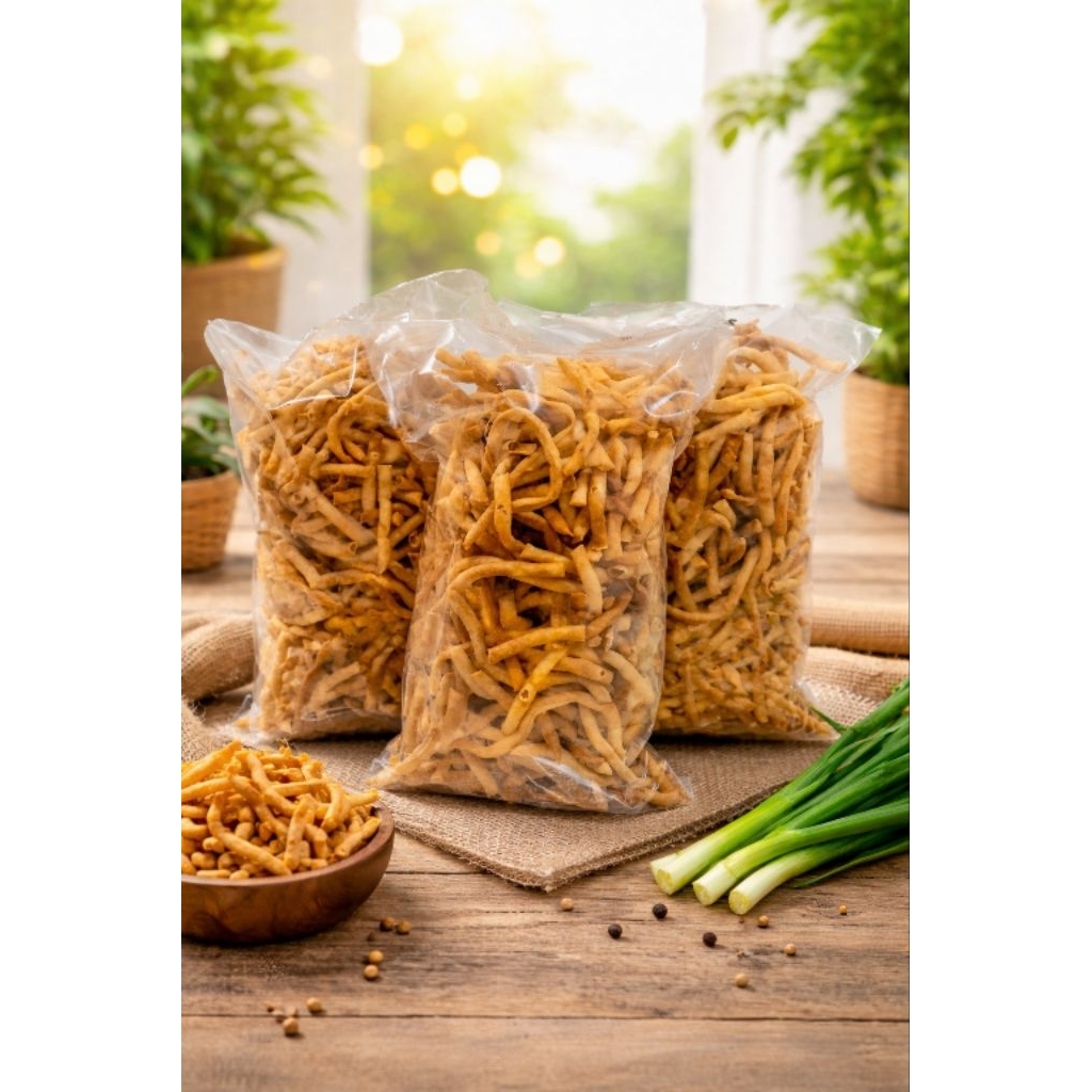 Cemilan Ladrang Stick Bawang Gurih 200gr Snak Ladrang Bawang