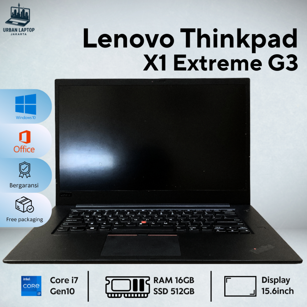 Laptop premium kelas bisnis dengan performa tinggi Lenovo Thinkpad X1 Extreme Gen3 | Core i7 G10 | 1